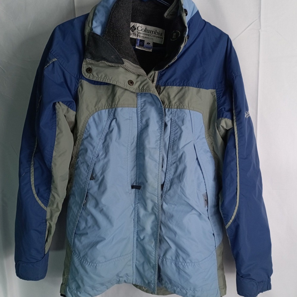 Columbia Cape Ridge Womens 3-in-1 Interchange Jacket Blue Gray Size S Fleece